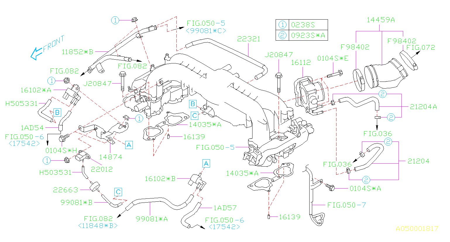 Subaru Legacy Hose Complete Vacuum Control. Hose CP Vacuum Control