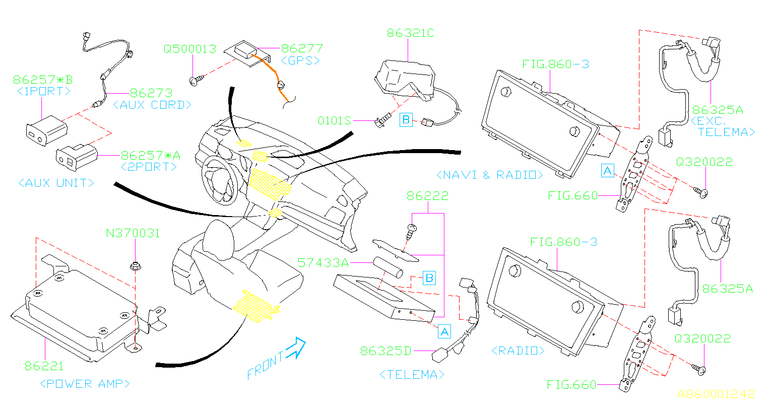 Subaru Legacy Radio Wiring Harness - 86325AL90A | The Autobarn Subaru