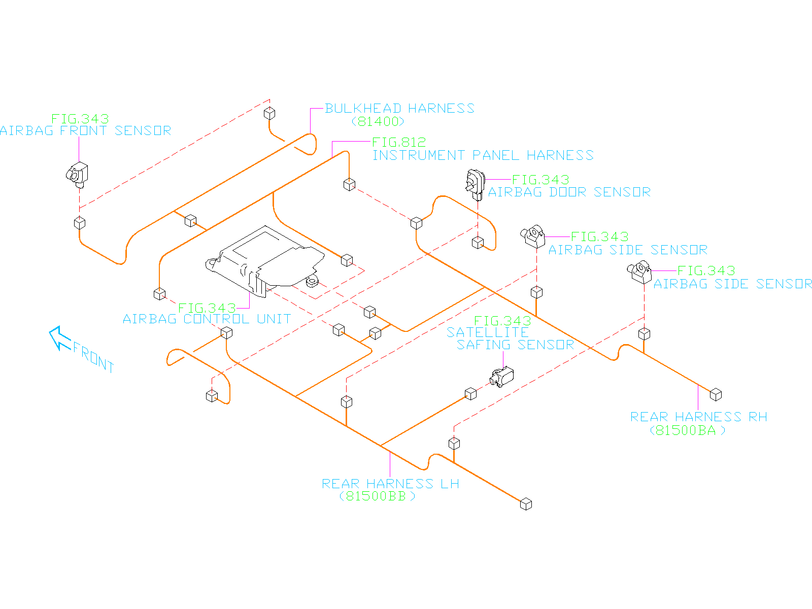 Subaru Outback Harness-bulkhead. Main, wiring, room ... subaru trailer hitch wiring diagram 