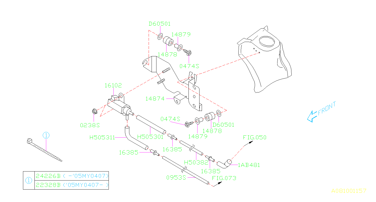 Subaru Forester Vacuum Line Adapter - 16385AA030 | The Autobarn Subaru