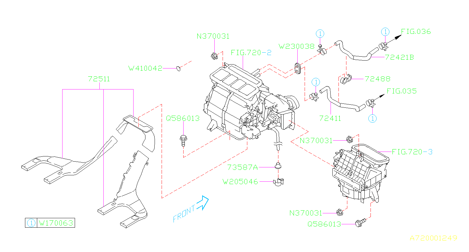 Subaru Forester Instrument Panel Air Duct - 72511AG010 | The Autobarn ...